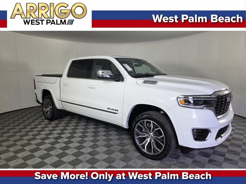 2025 Ram 1500 Tungsten in White — front three-quarter view