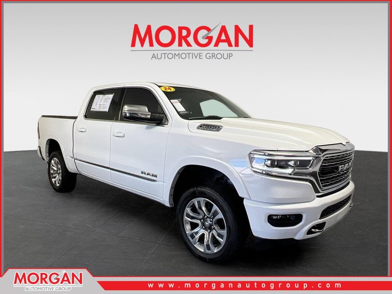 2024 Ram 1500 Limited in Bright White Clearcoat — front three-quarter view