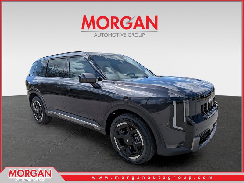 2027 Kia Telluride EX in Panthera Metal — front three-quarter view