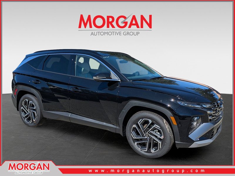 2026 Hyundai TUCSON Limited in Phantom Black — front three-quarter view