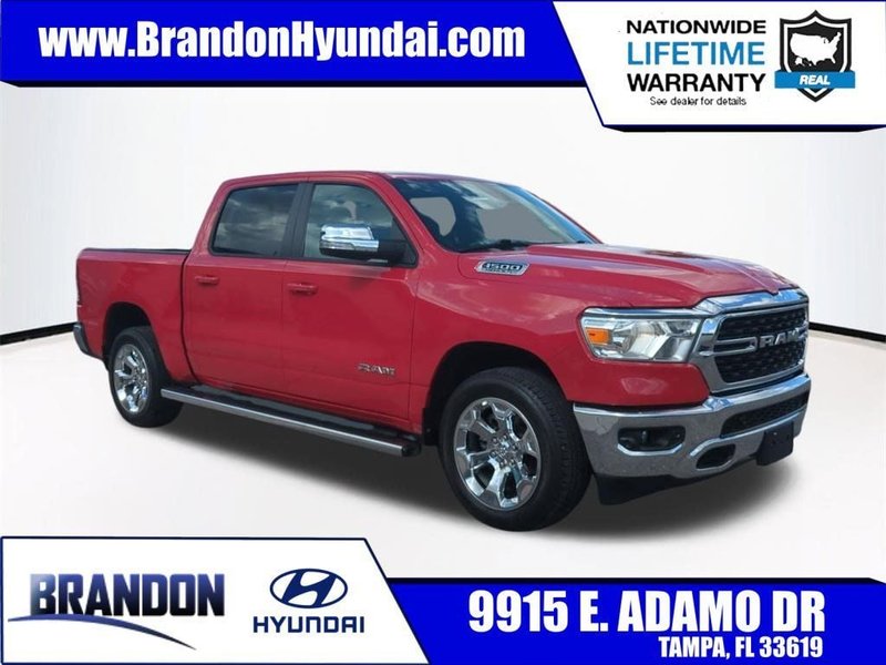 2022 Ram 1500 Big Horn/Lone Star in Red — front three-quarter view
