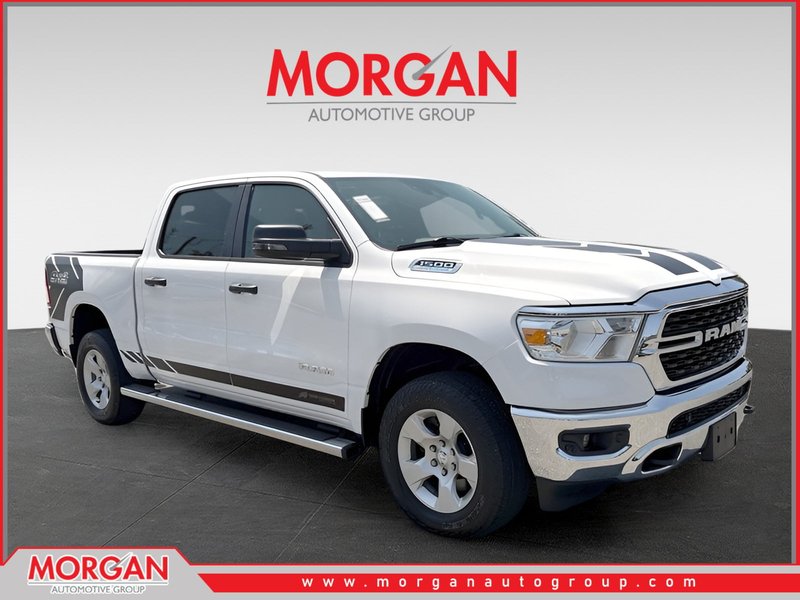 2024 Ram 1500 Big Horn/Lone Star in White — front three-quarter view