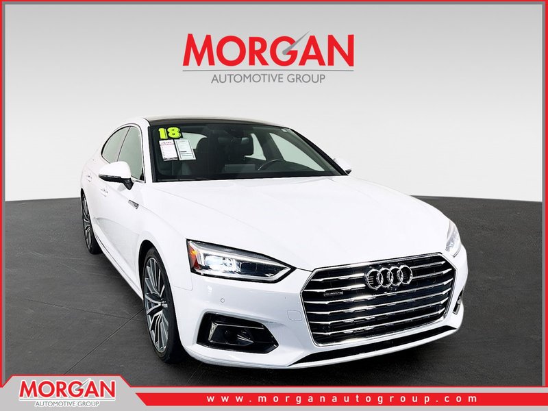 2018 Audi A5 2.0T Prestige in White — front three-quarter view