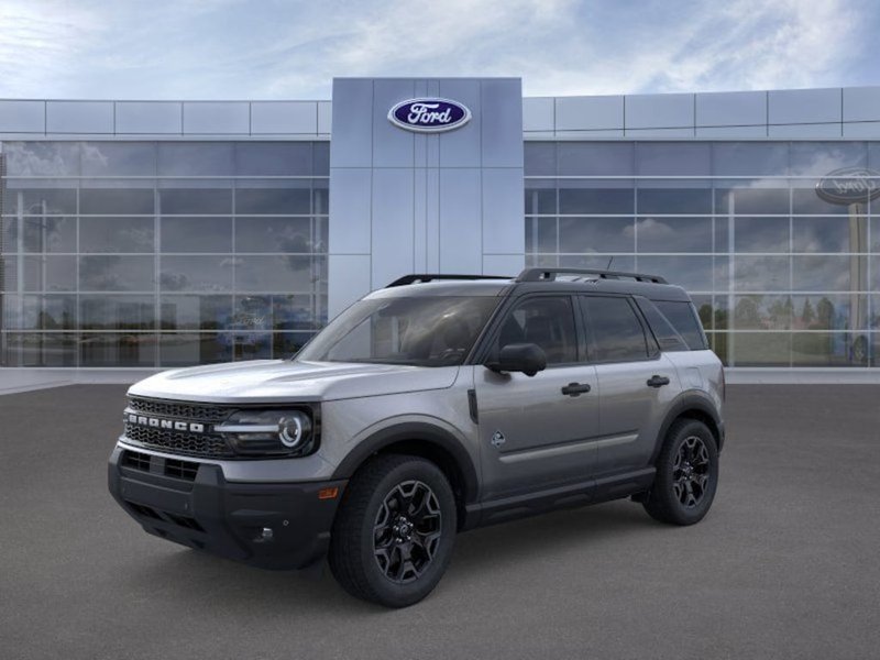 2026 Ford Bronco Sport Outer Banks in M7 Gray — front three-quarter view