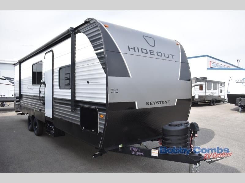 2026 Keystone Hideout Sport Double Axle — front three-quarter view