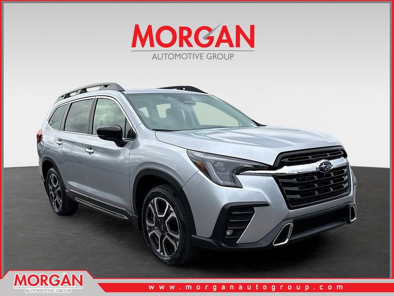 2026 Subaru Ascent Touring in Ice Silver Metallic — front three-quarter view