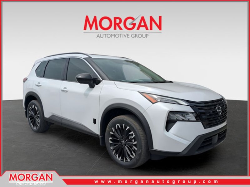2026 Nissan Rogue Dark Armor in White — front three-quarter view