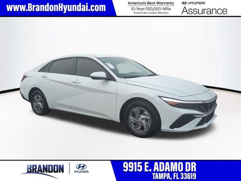 2026 Hyundai ELANTRA SE in White — front three-quarter view