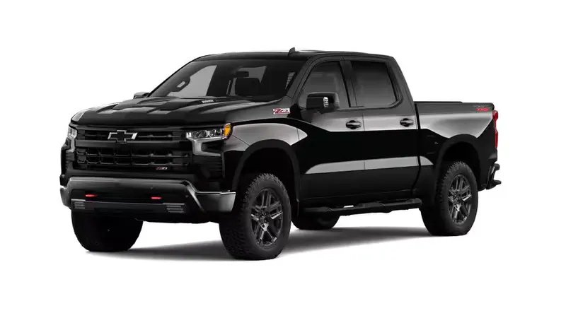2026 Chevrolet Silverado 1500 in Black — front three-quarter view