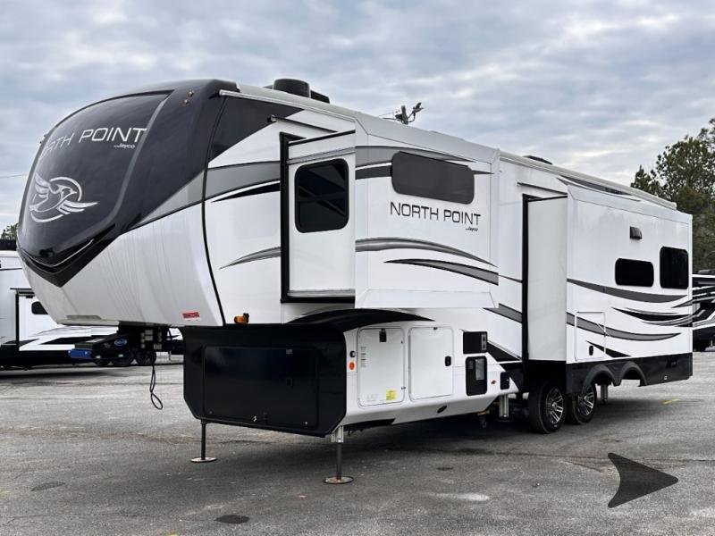 2024 Jayco North Point — front three-quarter view