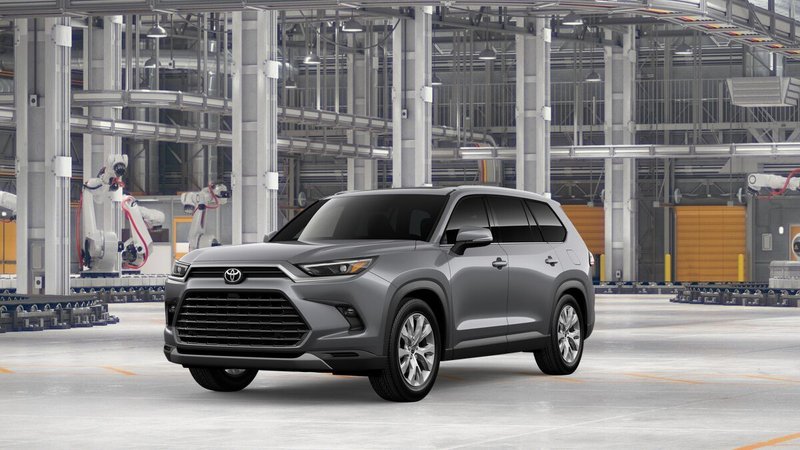 2026 Toyota Grand Highlander Hybrid Limited in Heavy Metal — front three-quarter view