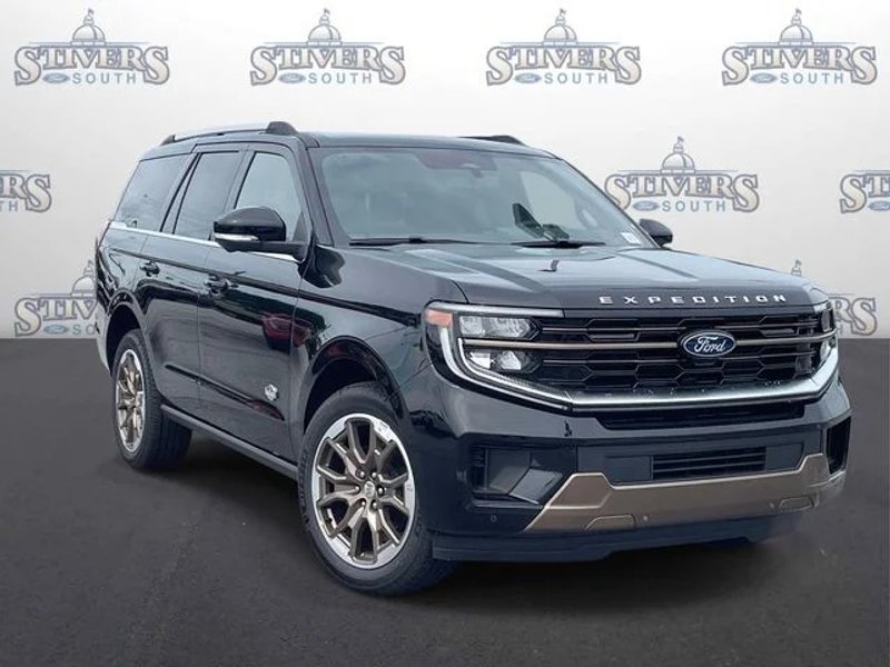 2026 Ford Expedition King Ranch in Black — front three-quarter view