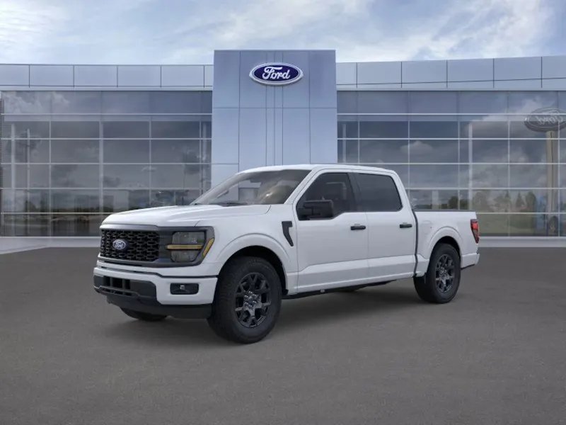 2026 Ford F-150 in Oxford White — front three-quarter view