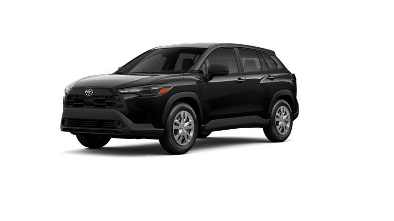 2026 Toyota Corolla Cross L in Jet Black — front three-quarter view