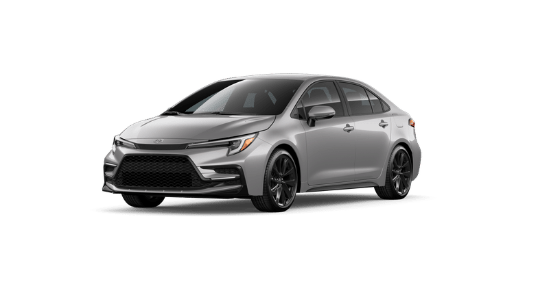 2026 Toyota Corolla Hybrid Hybrid SE in Classic Silver Metallic — front three-quarter view