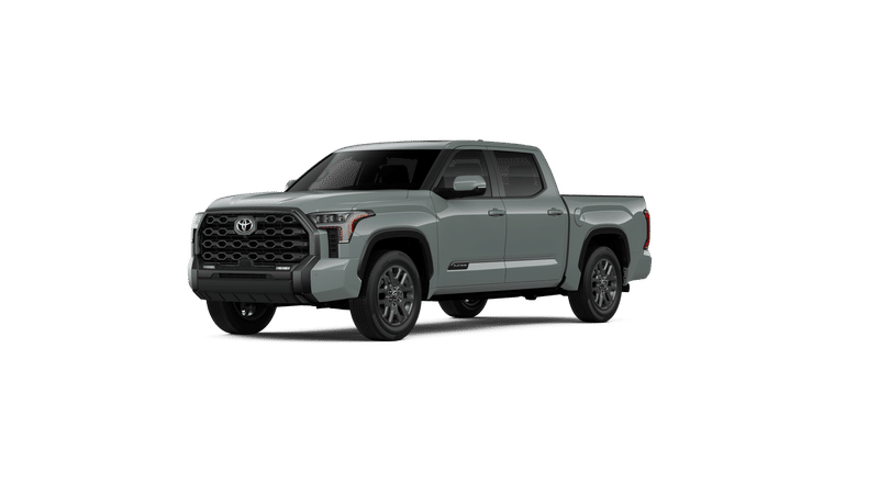 2026 Toyota Tundra Platinum in Lunar Rock — front three-quarter view