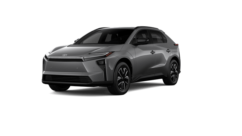2026 Toyota bZ XLE in Heavy Metal — front three-quarter view