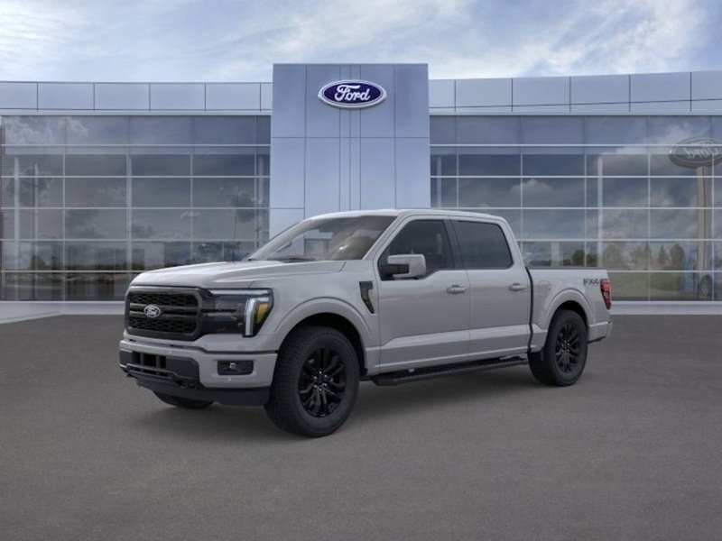 2026 Ford F-150 Lariat in DR Gray — front three-quarter view