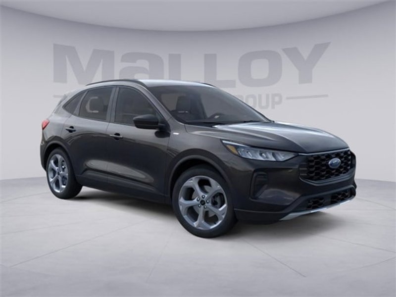 2026 Ford Escape ST-Line in Black Metallic — front three-quarter view