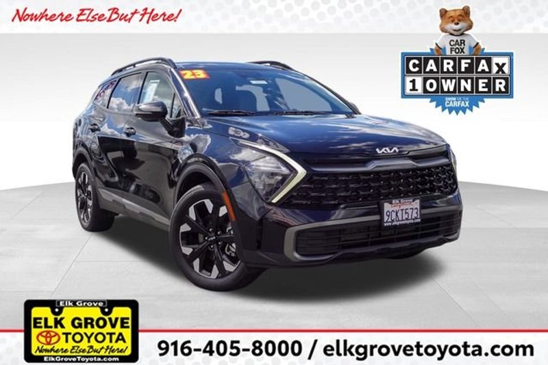 2023 Kia Sportage X-Line in Black — front three-quarter view