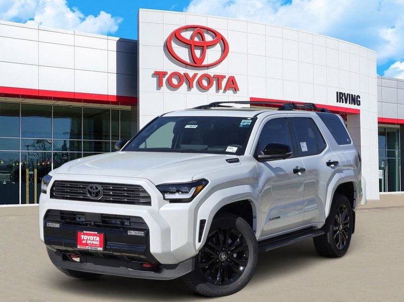 2026 Toyota 4Runner i-FORCE MAX 4Runner Platinum in Wind Chill Pearl 1 — front three-quarter view