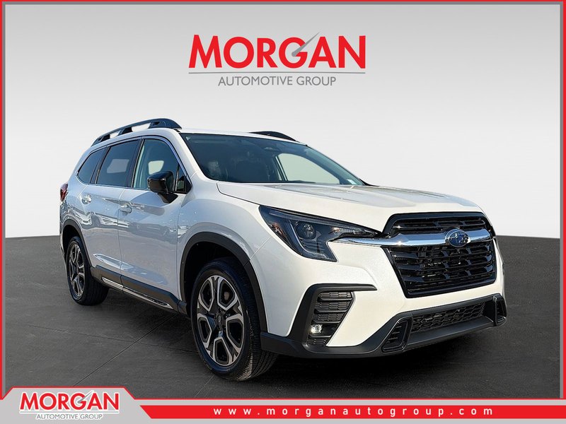 2026 Subaru Ascent Limited in Crystal White Pearl — front three-quarter view