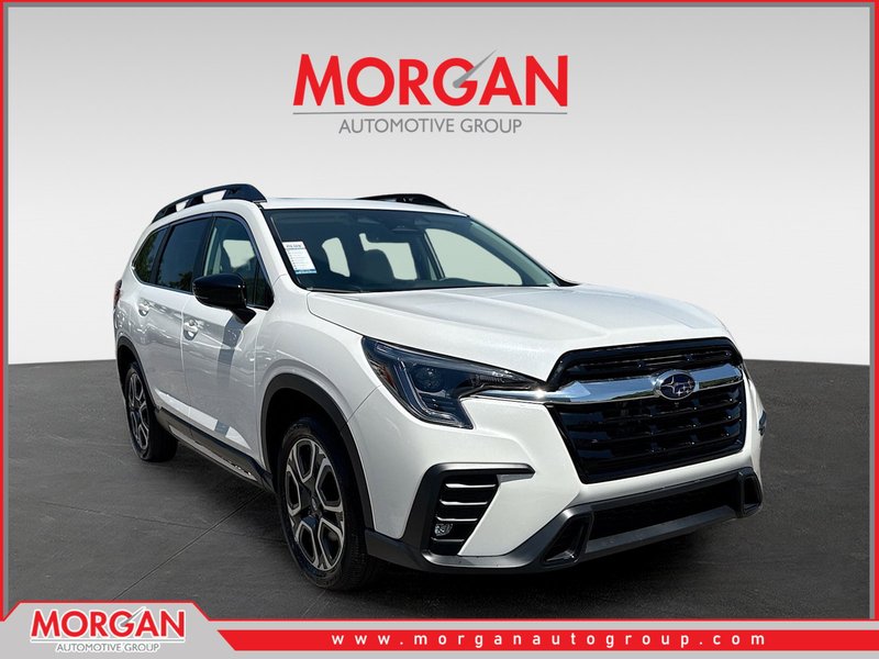 2026 Subaru Ascent Limited in Crystal White Pearl — front three-quarter view