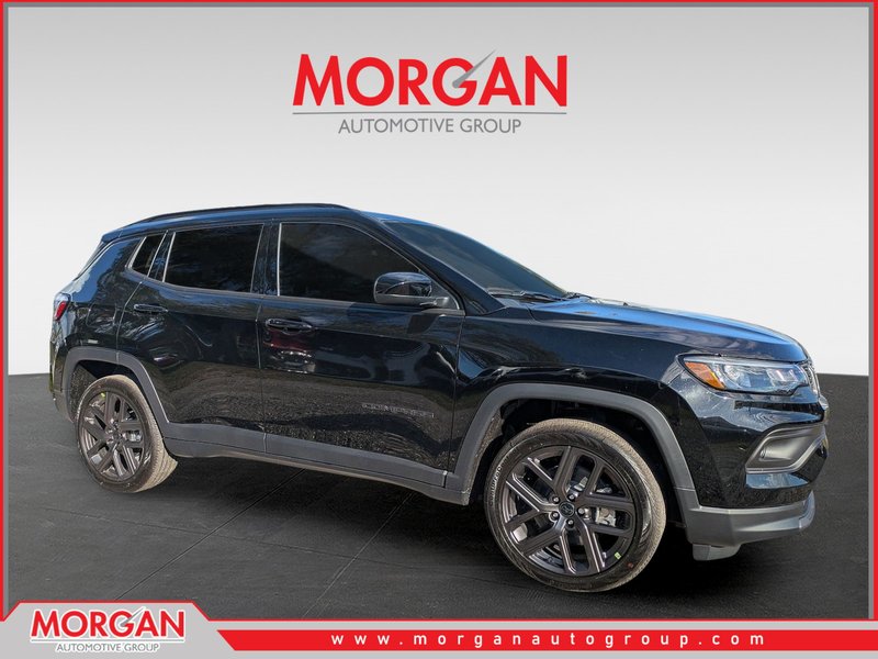 2026 Jeep Compass Latitude in Black — front three-quarter view