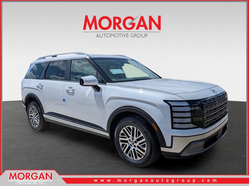 2026 Hyundai PALISADE SEL 7P in Creamy White Pearl — front three-quarter view
