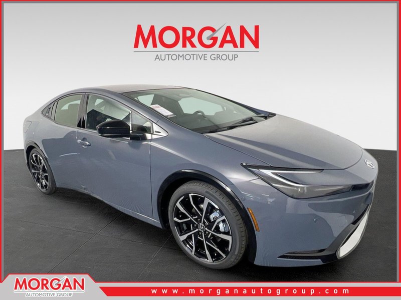 2026 Toyota Prius Plug-In Hybrid XSE Premium in Guardian Gray — front three-quarter view