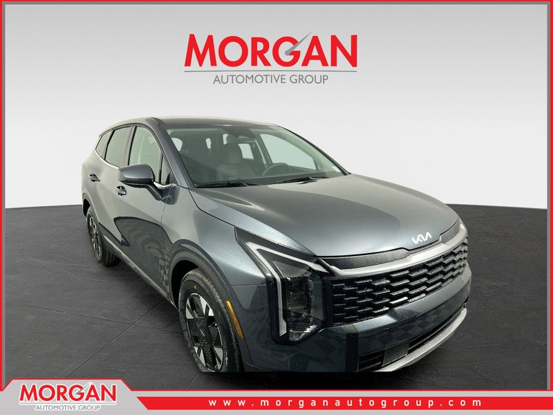 2026 Kia Sportage Hybrid LX in Gravity Gray — front three-quarter view