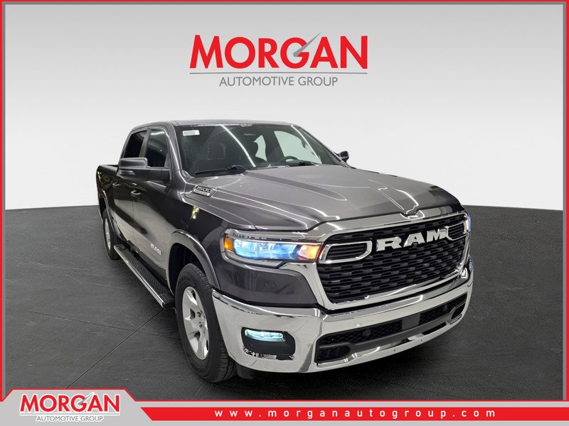 2026 Ram 1500 Big Horn in Granite Crystal Metallic Clearcoat — front three-quarter view