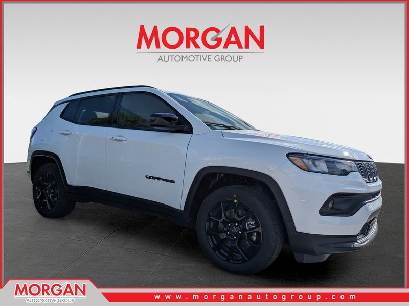 2026 Jeep Compass Latitude in White/off-white — front three-quarter view