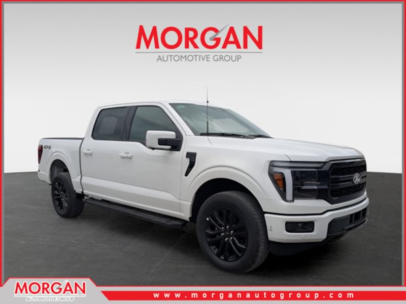 2026 Ford F-150 Lariat in White — front three-quarter view