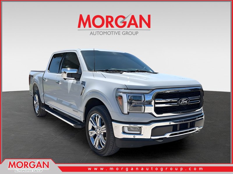 2024 Ford F-150 LARIAT in Avalanche — front three-quarter view