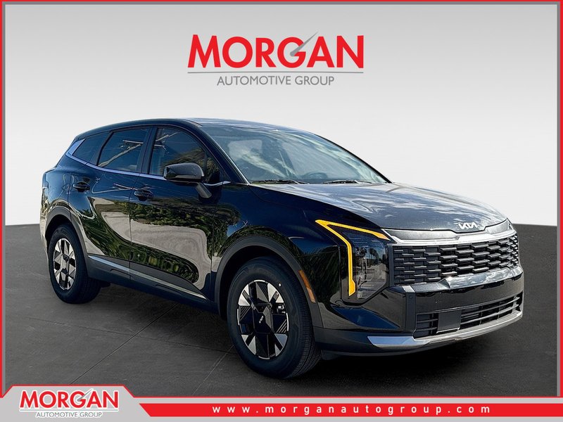 2026 Kia Sportage Hybrid LX in Fusion Black — front three-quarter view