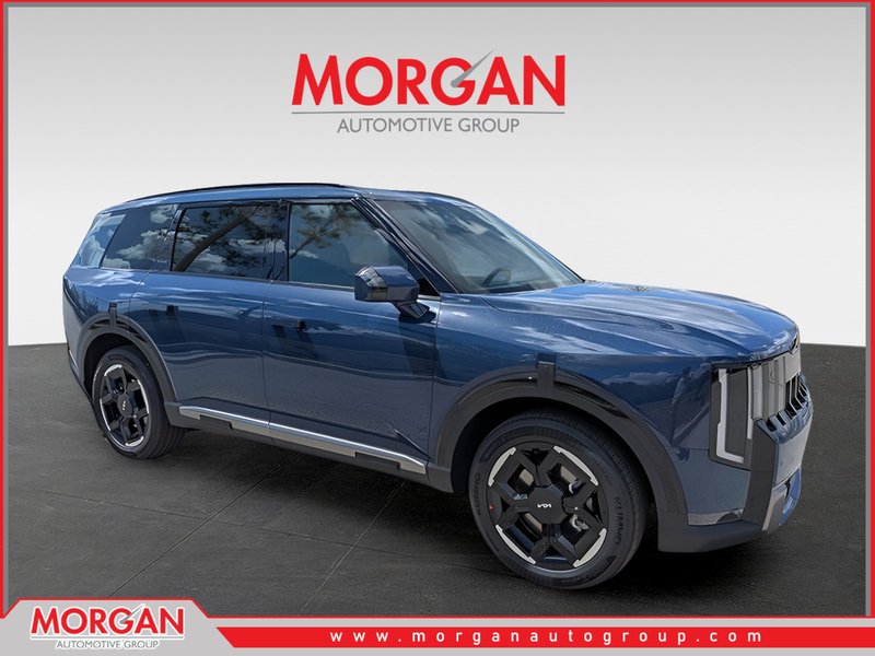 2027 Kia Telluride EX in Midnight Lake Blue — front three-quarter view