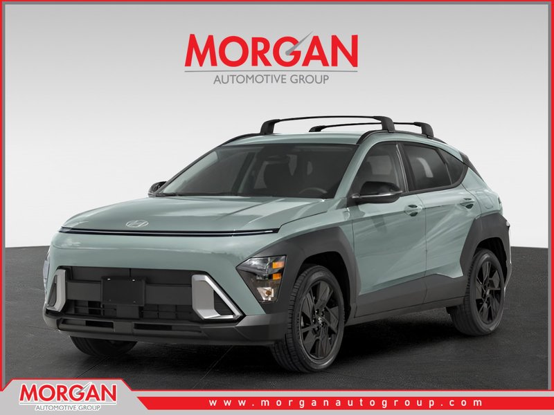 2026 Hyundai KONA SEL Sport in Mirage Green — front three-quarter view