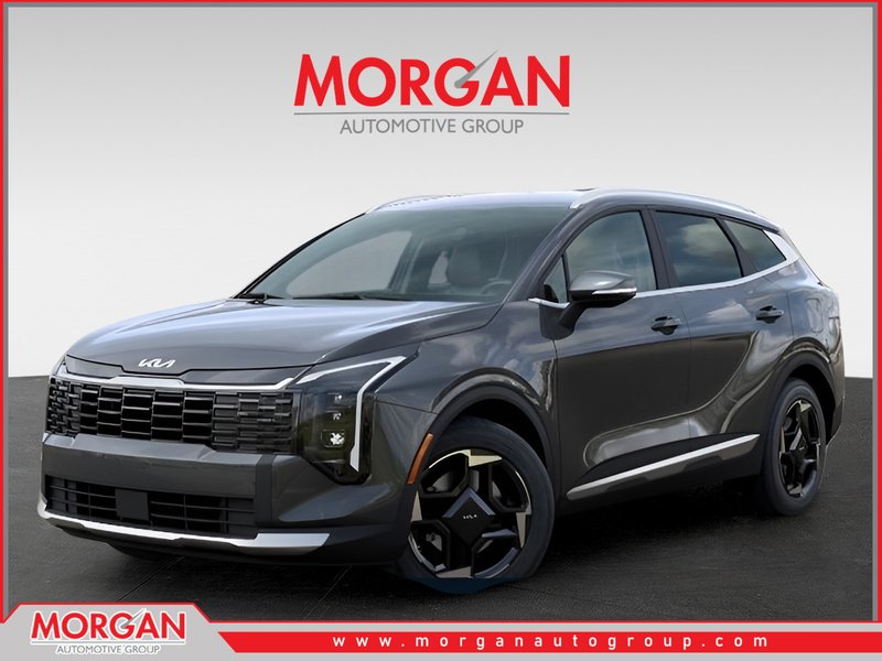 2026 Kia Sportage Hybrid EX in Gray — front three-quarter view