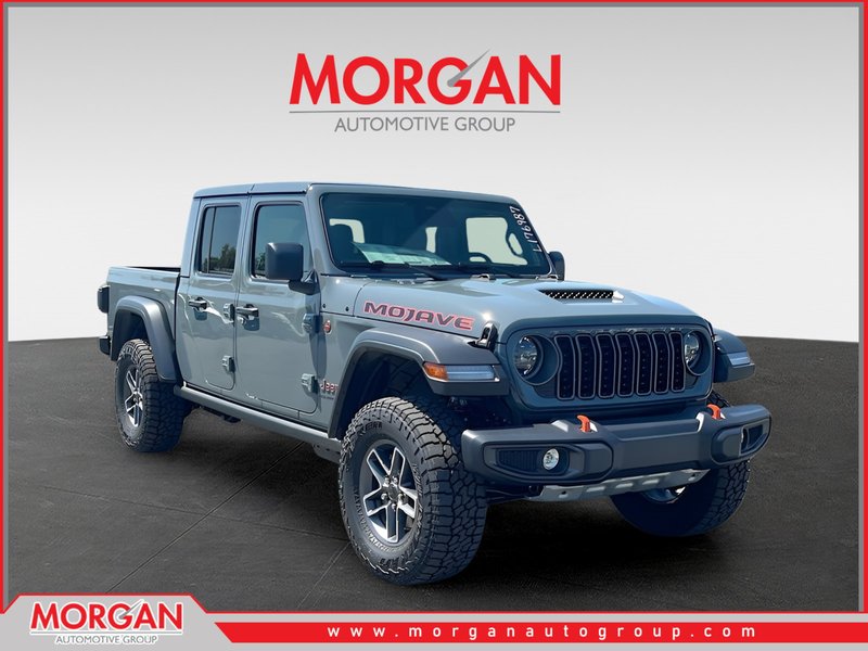 2026 Jeep Gladiator Mojave in Gray — front three-quarter view