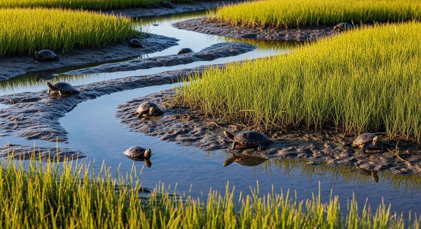 Diamondback Terrapin Turtle Habitat Brackish Diamondback Terrapin Turtle Habitat Brackish