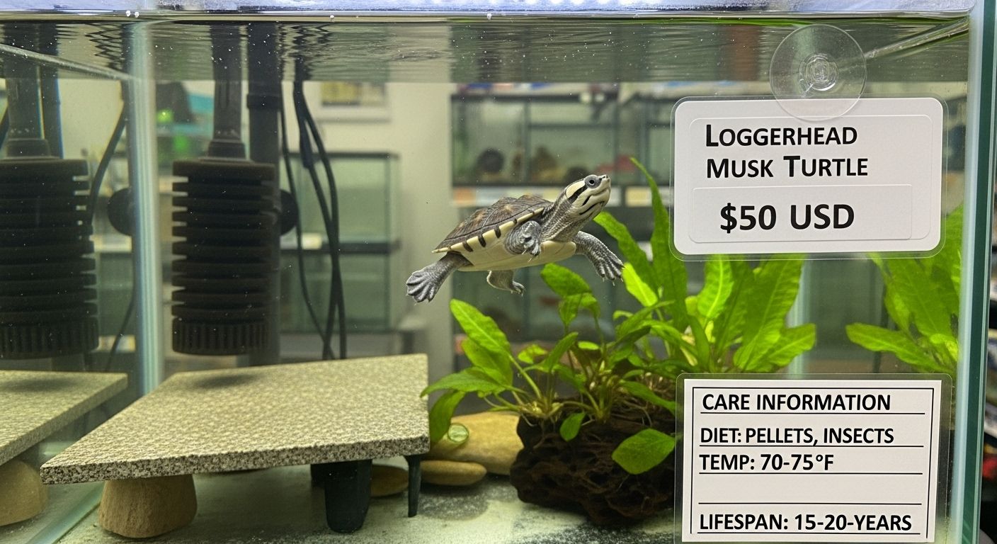 Loggerhead Musk Turtle for Sale Fits Small Tanks