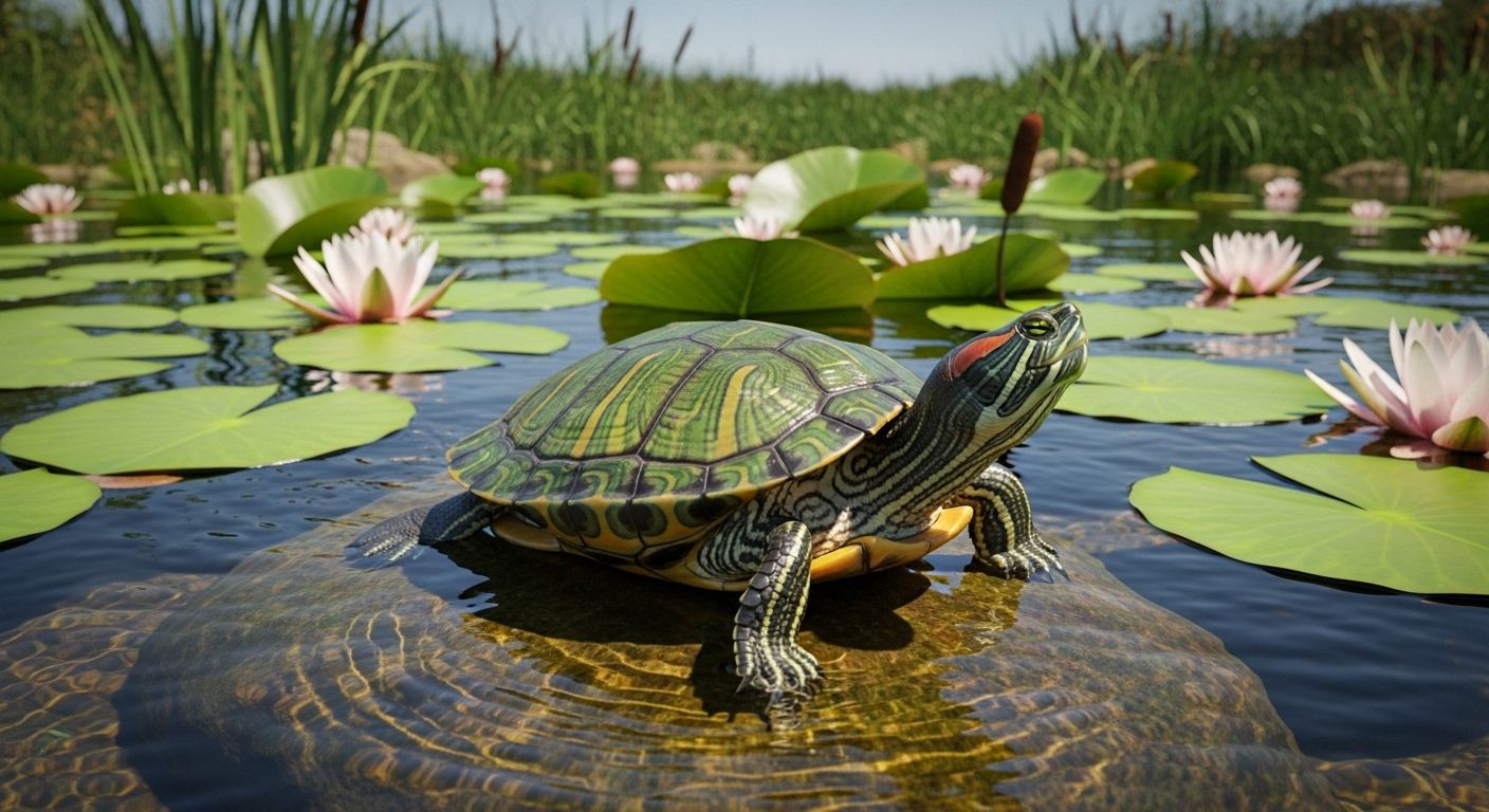 Turtle with Red Stripes Charms as Vibrant Pet