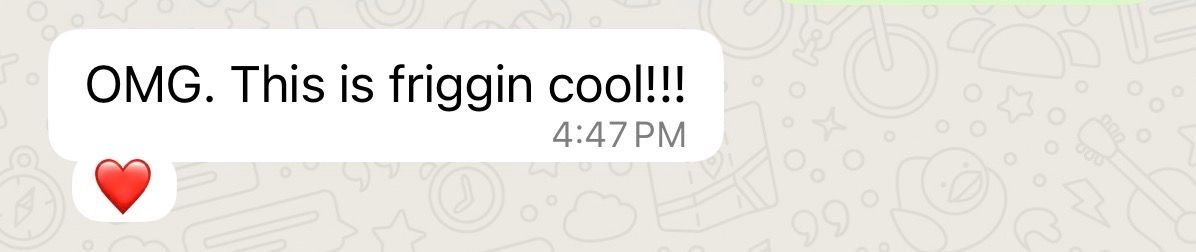 WhatsApp reaction