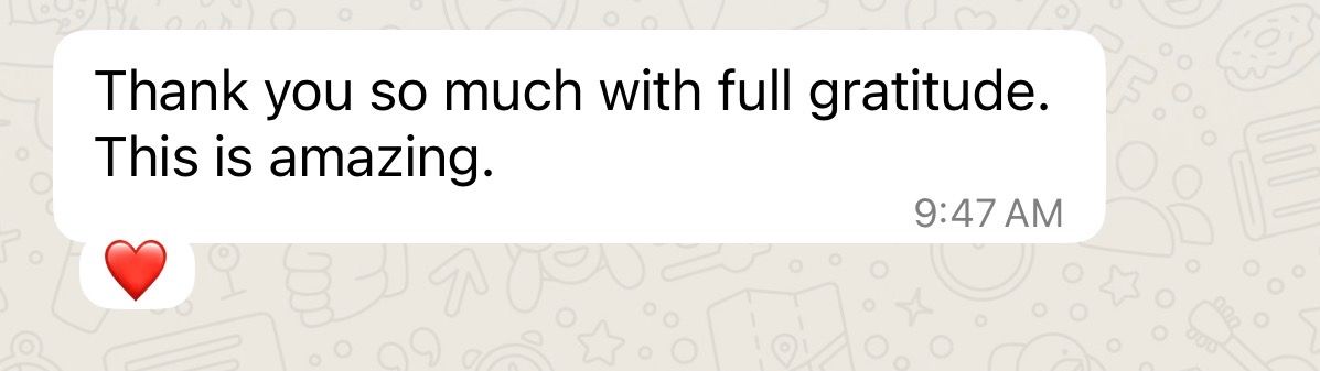 WhatsApp reaction