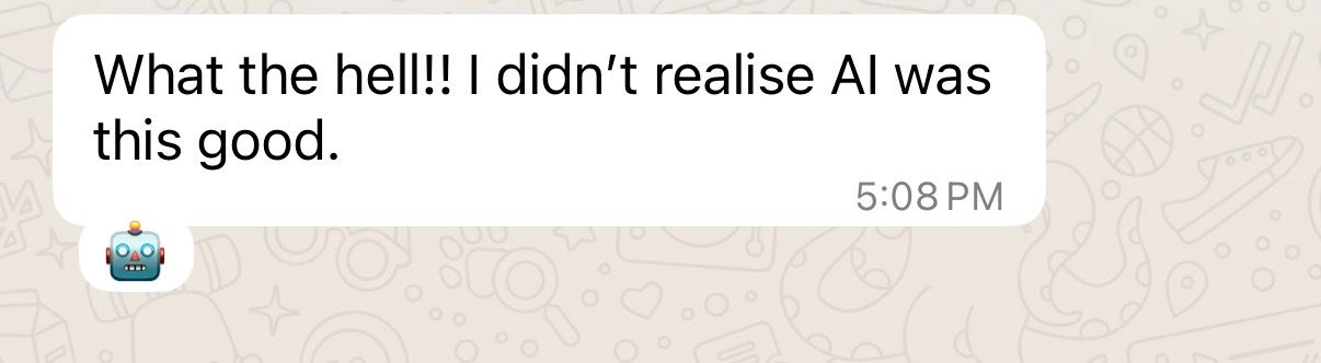 WhatsApp reaction