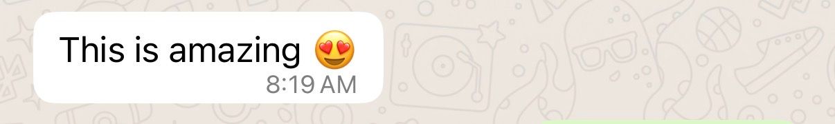 WhatsApp reaction