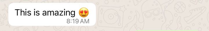 Customer WhatsApp reaction: This is amazing.