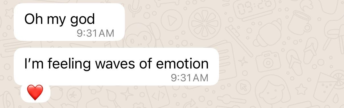 WhatsApp reaction