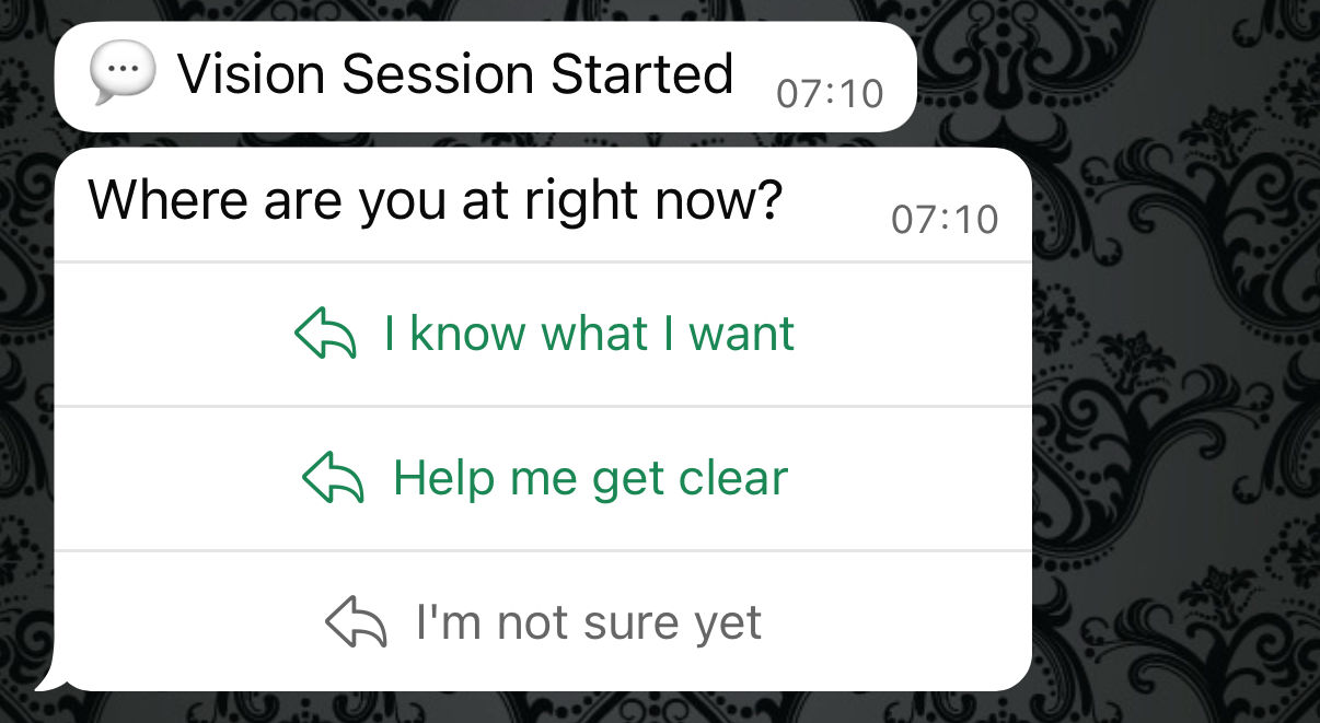 WhatsApp conversation placeholder